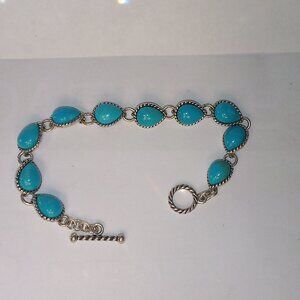 Sterling 925  Silver Turquoise Bracelet